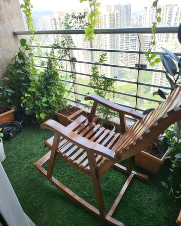 Balcony in 1 BHK Apartment at Raunak Heights, Ghodbunder Road – for Rent