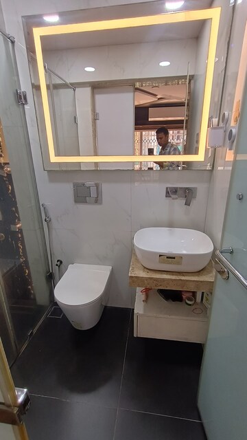 Bathroom in 3 BHK Apartment at Palash Towers, Andheri West – for Rent