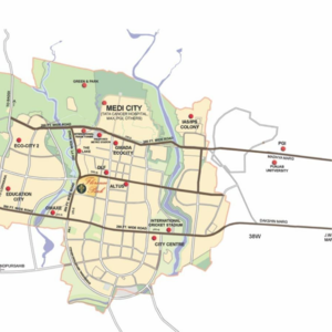 3.5 BHK Apartment – Map Location View at Ambika Florence Park, Mullanpur - for Sale