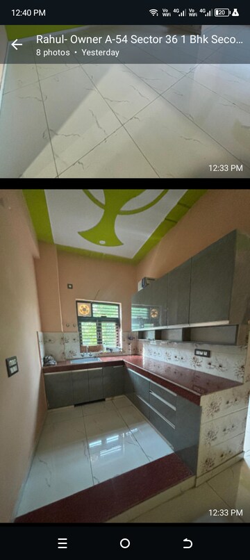 Kitchen in 1.5 BHK Builder Floor at Sector 36 Greater Noida – for Rent