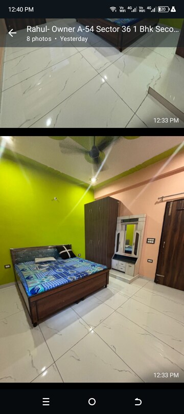 Bedroom in 1.5 BHK Builder Floor at Sector 36 Greater Noida – for Rent