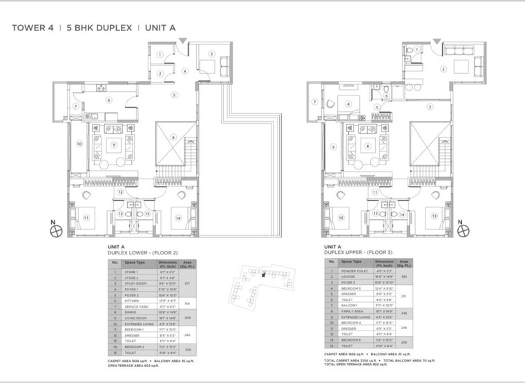 Floor Plan, ps-vinayak-navyom-phase-ii 5 Bedroom 5060 Sq.Ft. Apartment In New Alipore Kolkata 8563547