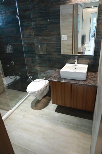 Bathroom in 3 BHK Apartment at Motia Blue Ridge, Dhakoli Village – for Sale