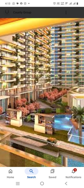4 BHK Apartment – Exterior View View at ABA County 107, Sector 107 - for Rent