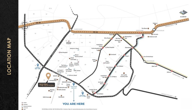 Map Location, smart-world-the-edition 3.5 Bedroom 2945 Sq.Ft. Apartment In Sector 66 Gurgaon 8569632