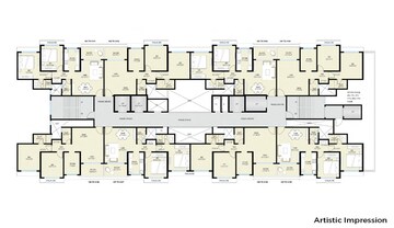 Floor Plan in 3 BHK Apartment at Tharwani Majestic Towers, Kalyan West – for Sale