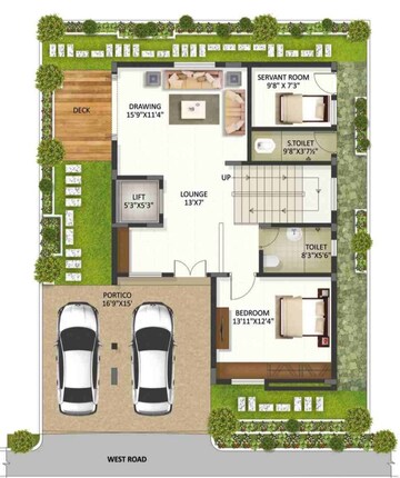 Floor Plan in 4 BHK Villa at Gopanpally – for Sale