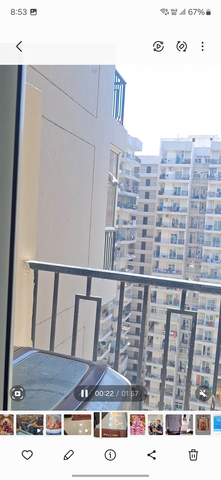 Balcony, windsor-paradise-2 2 Bedroom 995 Sq.Ft. Apartment In Raj Nagar Extension Ghaziabad 8569932