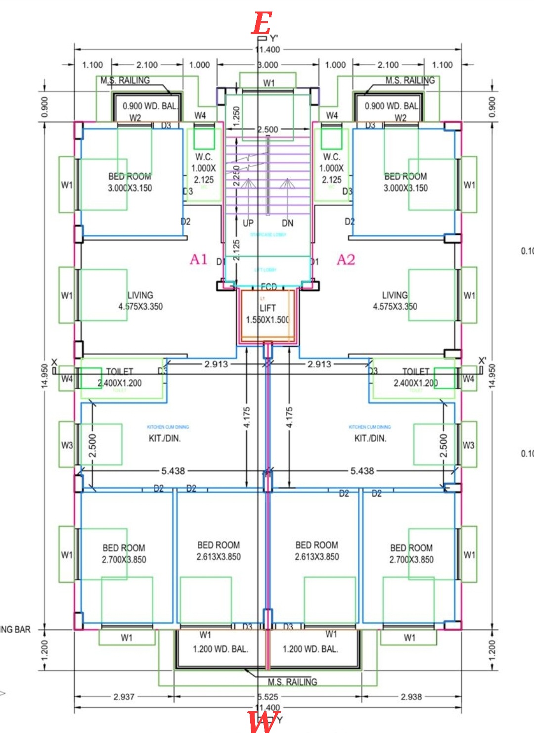 3 BHK + Study Room Apartment For Sale in Mig 3bhk