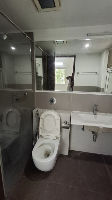 Bathroom in 3 BHK Apartment at Jayabheri Orange County, Gachibowli – for Rent