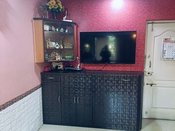 Living Room in 1 BHK Apartment at Highland Residency CHSL, Balkum Pada – for Rent