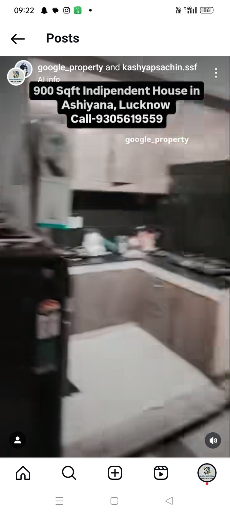 Kitchen, sharda nagar 3 Bedroom 1000 Sq.Ft. Independent House In Sharda Nagar Lucknow 8570397