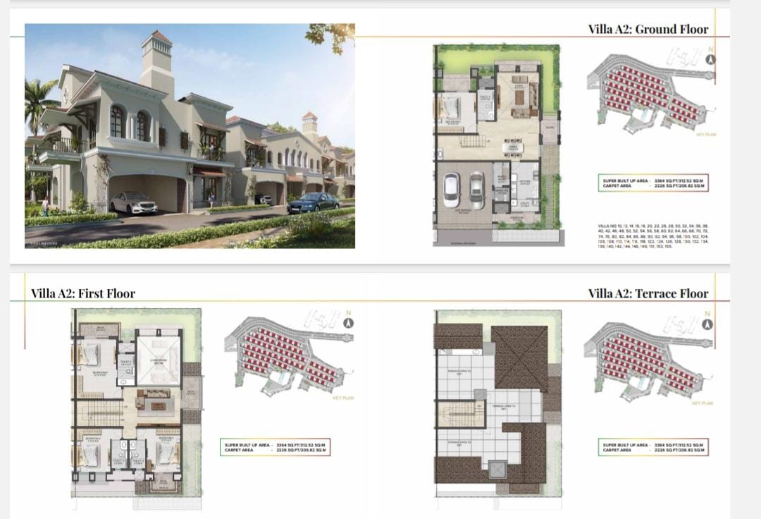 4 BHK 3344 Sq.Ft. Villa in Aspen Greens At The Prestige City