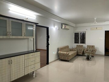 Living Room in 3 BHK Apartment at Ramky Towers, Gachibowli – for Rent