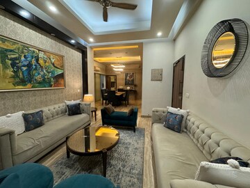 Living Room in 3 BHK Builder Floor at Ansal API Esencia, Sector 67 – for Rent