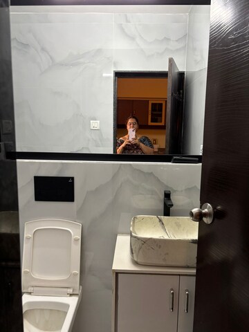 Bathroom in 3 BHK Apartment at Runwal Garden City, Balkum Pada – for Rent