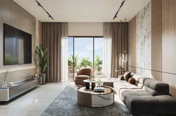 Living Room in 4 BHK Apartment at SAS Diamond Towers, Financial District – for Sale
