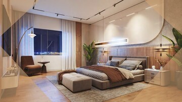 Bedroom in 3 BHK Apartment at SAS Diamond Towers, Financial District – for Sale