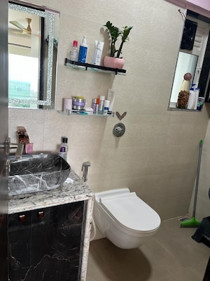 Bathroom in 1 BHK Apartment at Gurukrupa Marina Enclave, Malad West – for Sale