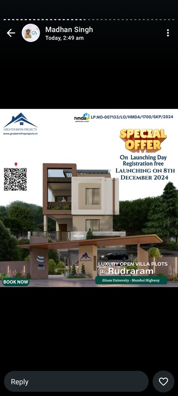  Plot For Sale in Global City 5, Rudraram