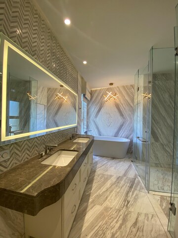 Bathroom in 4 BHK Apartment at Bhartiya Leela Residences, Thanisandra Main Road – for Rent