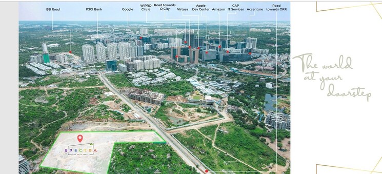 undefined, asbl-spectra 3 Bedroom 1980 Sq.Ft. Apartment In Financial District Hyderabad 8581229