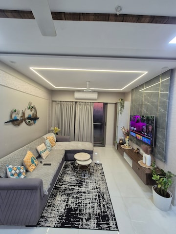 Living Room in 1 BHK Apartment at Mahape – for Rent