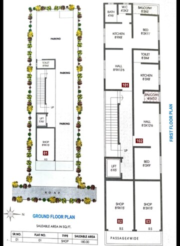 Floor Plan in 1 BHK Apartment at Narhe – for Sale