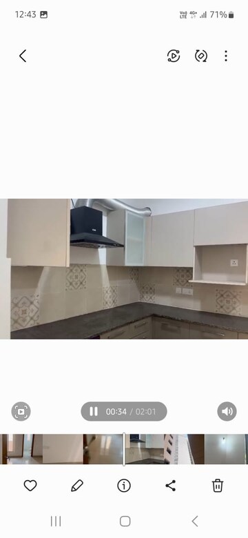 Kitchen in 3 BHK Apartment at Raheja Vedaanta, Sector 108 – for Rent