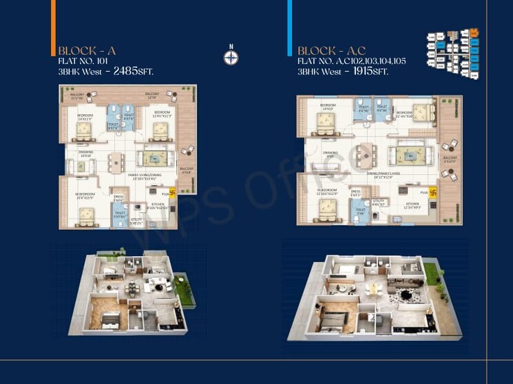 Master Plan, origin-amogha 3 Bedroom 1780 Sq.Ft. Apartment In Kollur Hyderabad 8583306