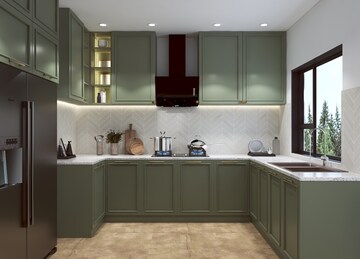 Kitchen in 3 BHK Builder Floor at Pitampura – for Rent