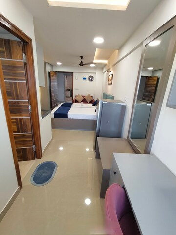 Master Bedroom in Studio Apartment at Okay Plus Solitaire Suites, Ramnagariya – for Rent