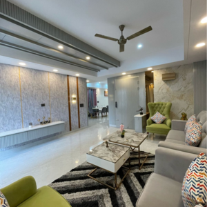 Living Room in 4 BHK Builder Floor at Ansal API Esencia, Sector 67 – for Sale