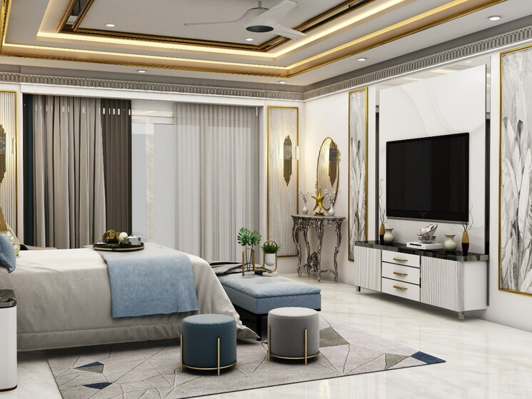 Master Bedroom, kirti nagar 4 Bedroom 300 Sq.Yd. Builder Floor In Kirti Nagar Delhi 8584557