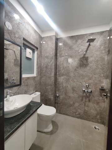 Bathroom in 2 BHK Builder Floor at Ansal Sushant Residency, Sushant Lok Iii – for Rent