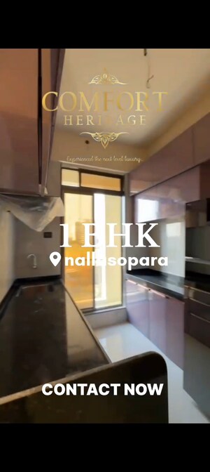 Kitchen in 1 BHK Apartment at Sai Comfort Heritage, Nalasopara West – for Sale