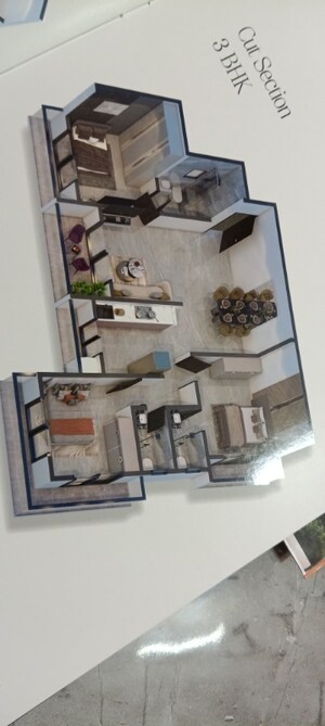 Floor Plan in 2 BHK Apartment at Aadiraj Signature, Nalasopara West – for Sale