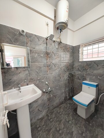 Bathroom in 2 BHK Builder Floor at Sai Enclave Indiranagar, Indiranagar – for Rent