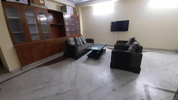 Living Room in 3 BHK Builder Floor at Ansal Sushant Lok I, Sector 43 – for Rent