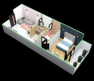 Floor Plan in 1 BHK Builder Floor at Sector 74 – for Sale