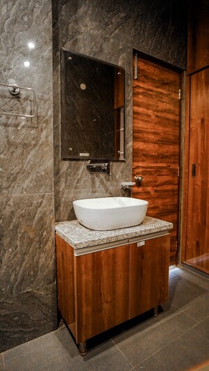 Bathroom in 3.5 BHK Builder Floor at Aerocity – for Sale