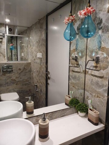 Bathroom in 2 BHK Apartment at Runwal Eirene, Balkum Pada – for Rent