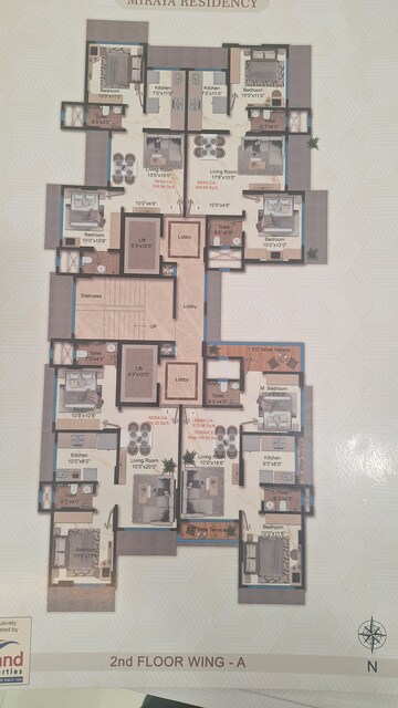 Floor Plan in 2 BHK Apartment at SMAQ Miraya Residency, Santacruz East – for Sale