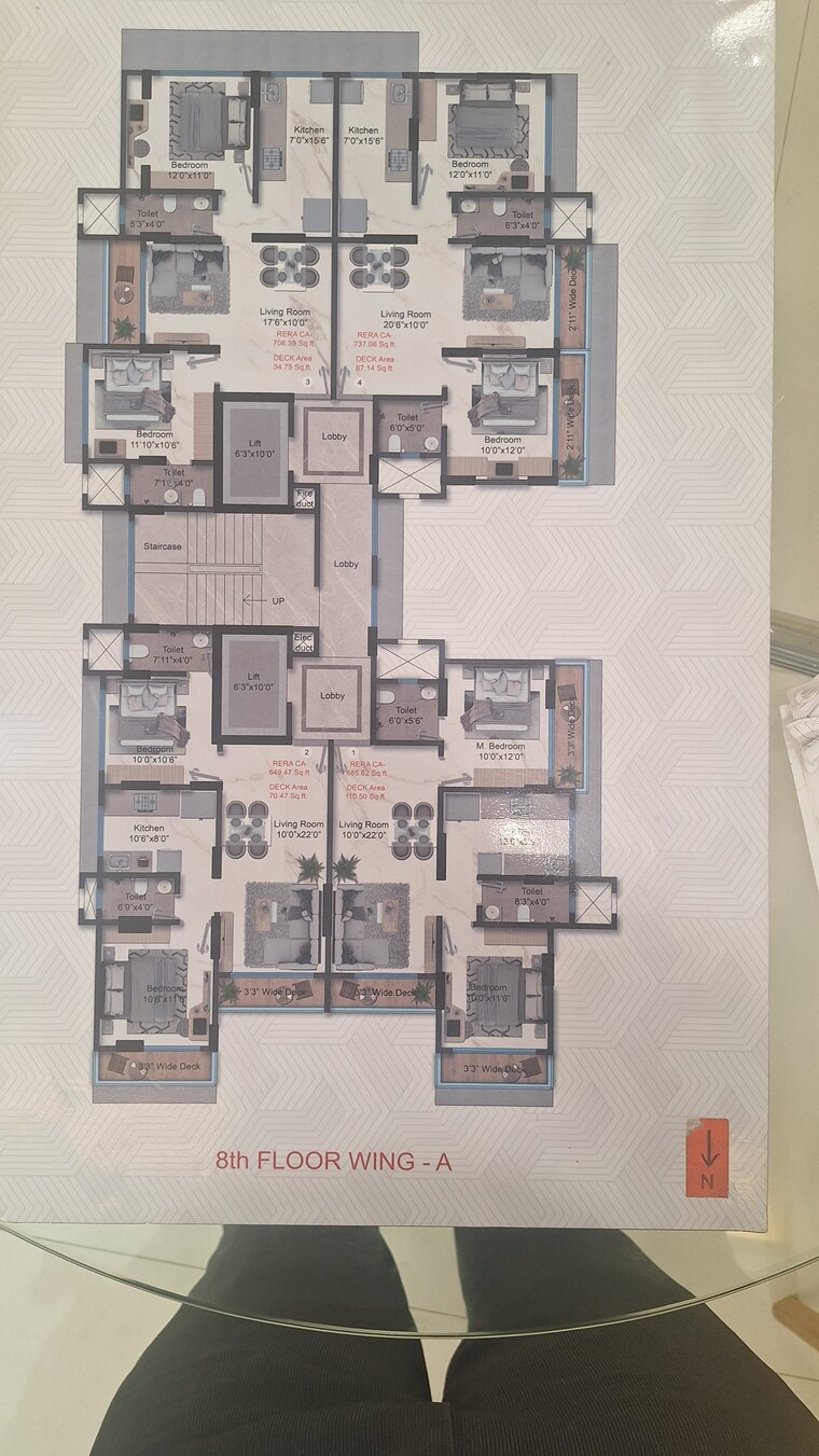 Floor Plan, smaq-miraya-residency 2 Bedroom 685 Sq.Ft. Apartment In Santacruz East Mumbai 8586014