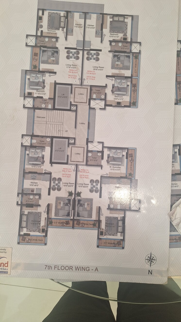 Floor Plan, smaq-miraya-residency 2 Bedroom 685 Sq.Ft. Apartment In Santacruz East Mumbai 8586014