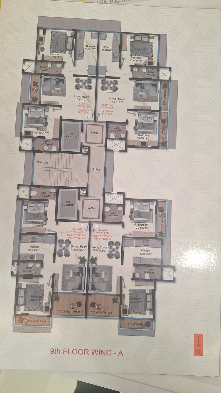 Floor Plan, smaq-miraya-residency 2 Bedroom 650 Sq.Ft. Apartment In Santacruz East Mumbai 8586021