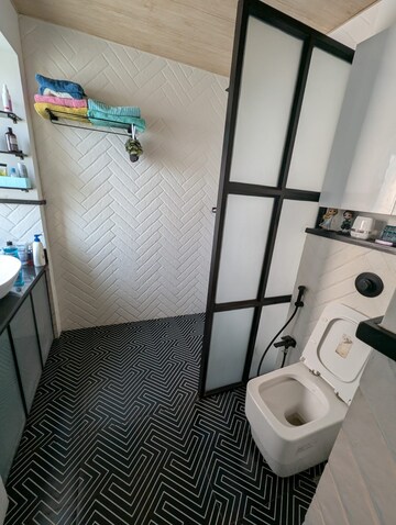 Bathroom in 2.5 BHK Apartment at DB Orchid Woods, Goregaon East – for Rent