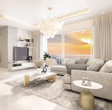 Living Room in 4 BHK Apartment at Osian Almanova, Mundhwa – for Sale