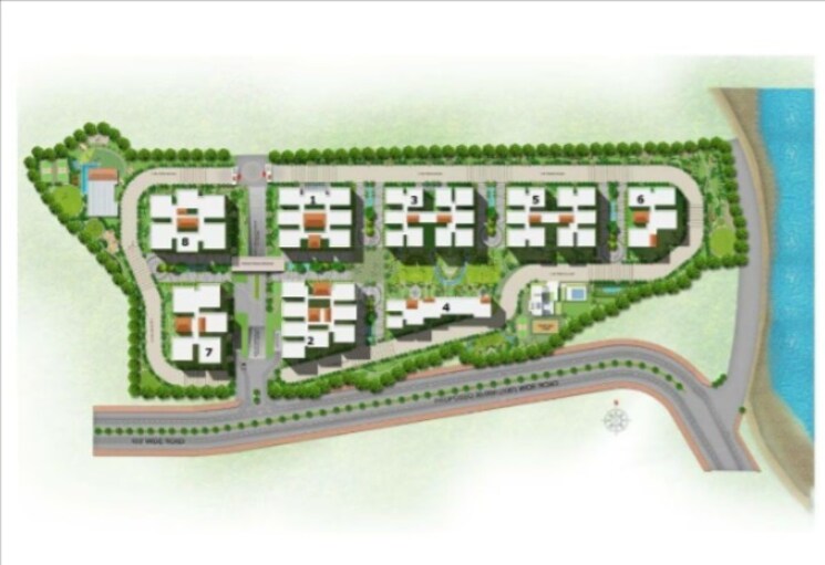 Master Plan, vasavi-atlantis 2 Bedroom 1250 Sq.Ft. Apartment In Narsingi Hyderabad 8586244