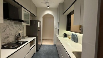 Kitchen in 2 BHK Apartment at LnT Realty Crescent Bay, Parel – for Rent